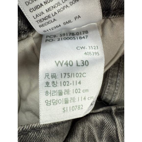 Levi Strauss Signature Slim Jeans Mens 40x30 Gray Denim Stretch Flex Comfort New - Picture 4 of 9